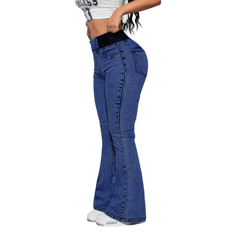 Dam Högmidjade Stretch Jeans