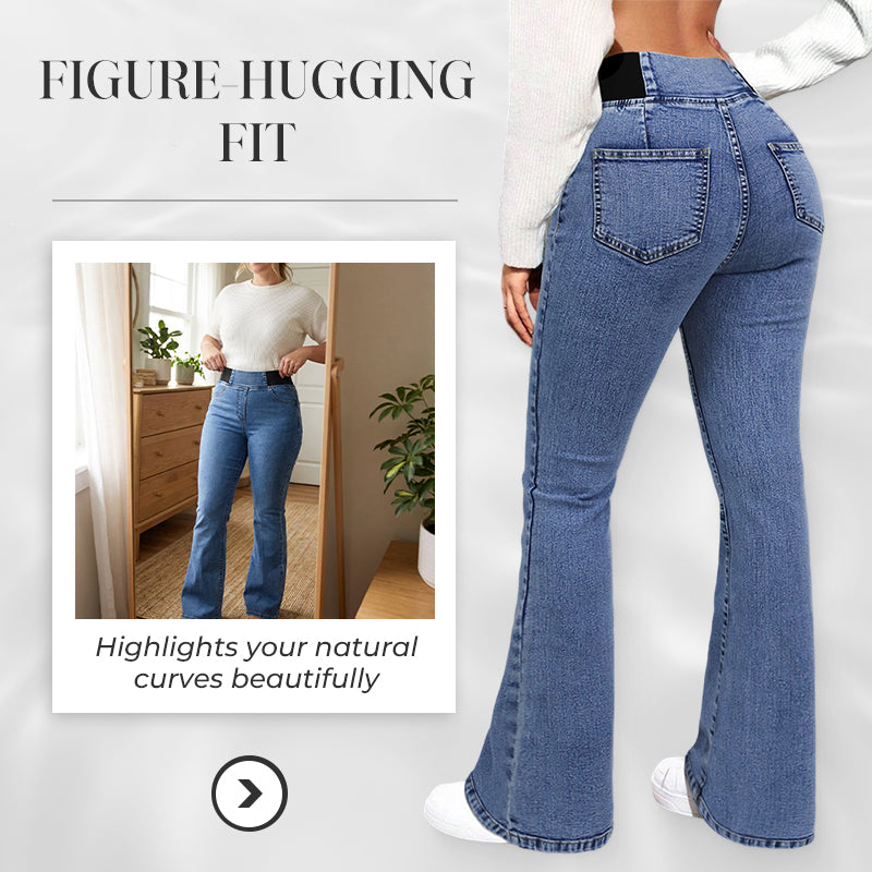 Dam Högmidjade Stretch Jeans