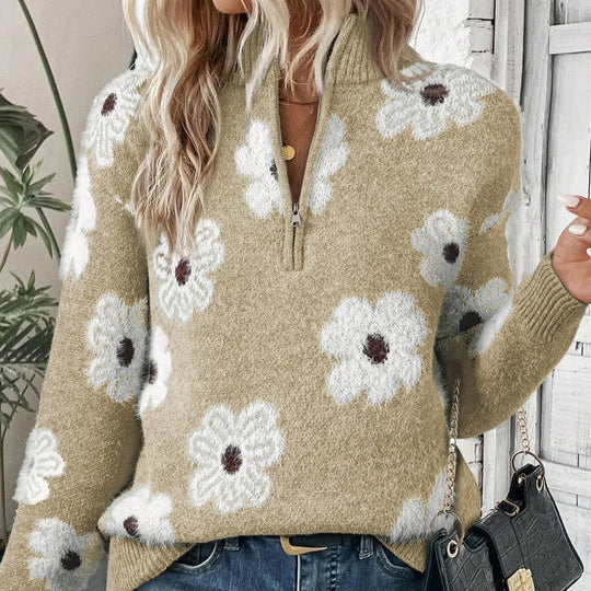BLOOM | Tröja med dragkedja i kragen