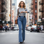 Dam Högmidjade Stretch Jeans