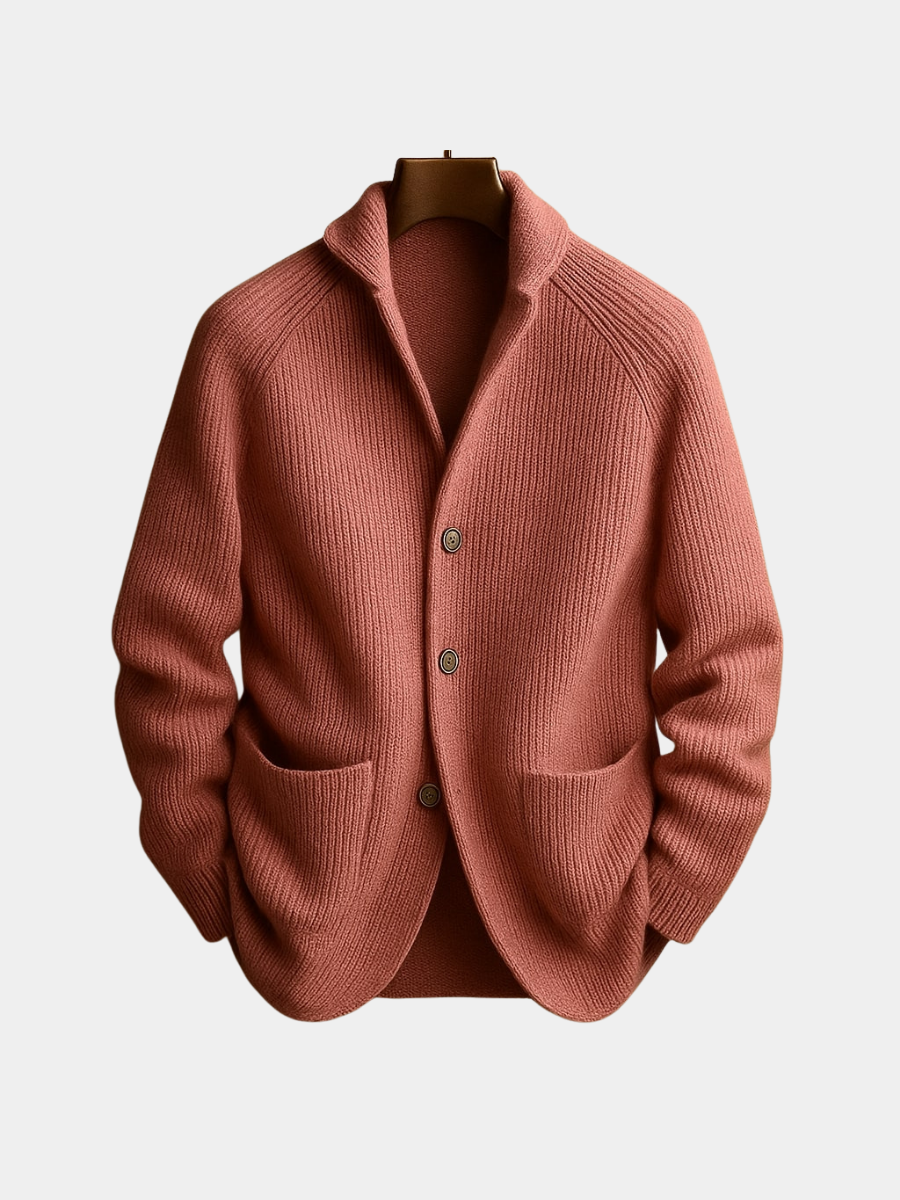 SILVORO | STRICKJACKA I RIBBMATERIAL FÖR HERRAR