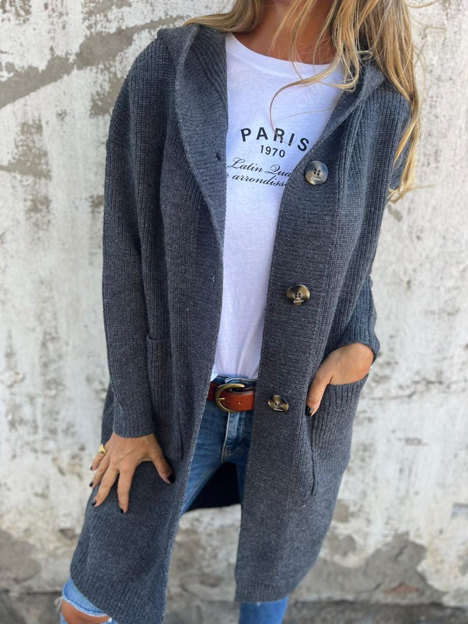 Giselle™| Lång, varm cardigan