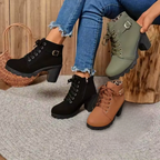 Lorena™| Ankelstövlar i läderlook | Premium Edition